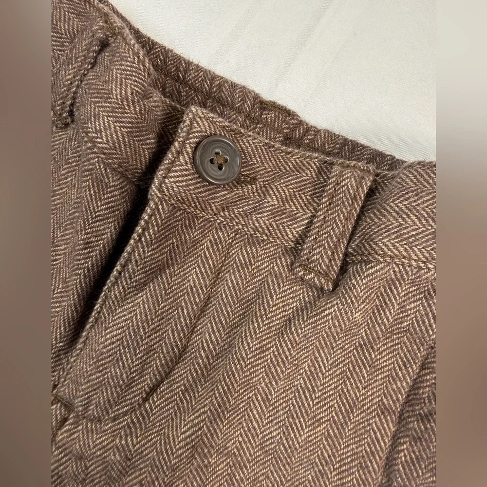 GYMBOREE‎ Baby Brown Herringbone Woven Pants 6-12 Months Classic Tailored Style